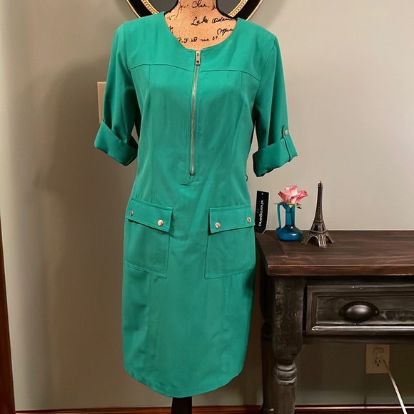 Sharagano | Dresses | Sharagano Green Dress Size Nwt | Poshmark